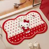 Alfombra de Piso para Baño de Gatito Lindo de Dibujos Animados, Felpudo Absorbente de Agua Antideslizante para Entrada de Baño, Alfombra de Diatomeas para Inodoro
