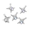 Pingente de amor em liga metálica com estrela de cinco pontas, estilo retrô, pingente de planeta, pulseira, colar, acessórios para pendurar, revestimento