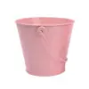 Venta al por mayor de fábrica Cubo de metal de hojalata de colores en maceta Mini cubo pequeño de hierro Adorno de artesanía creativa Cubo de hierro rojo de mano para niños