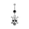 Piercing para Ombligo de Acero Inoxidable con Forma de Calavera, Varias Opciones Disponibles, Piercing para Ombligo Estilo Calle Oscuro, Joyería para Perforación de Halloween
