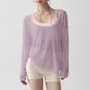 Yoyo Recomenda Roupas Esportivas de Secagem Rápida Tops Esportivos Roupas de Fitness para Mulheres 2025 Novos Tops de Yoga Roupas de Treinamento de Manga Longa para Mulheres