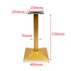 Loja de Chá com Leite e Sobremesas de Luxo Leve Base de Pé de Mesa de Jantar de Aço Inoxidável Placa de Rocha Pé de Mesa de Ferro para Café Restaurante Ocidental Mármore