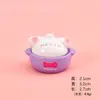 Casa de Bonecas Simulação Comida Caçarola Resina Pequenos Acessórios Coelho Fofo Porquinho Cola de Creme Acessórios para Joias DIY