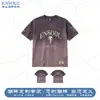 Suministro directo transfronterizo de ropa de hombre de moda: Nueva camiseta de hombre de manga corta de algodón puro de alto gramaje con diseño de color degradado estampado