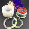 Molde de pulseira de silicone faça você mesmo, material feito à mão, espelho alto, cristal brilhante, cola, flor seca, pulseira, fabricantes, atacado