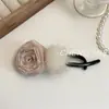 Otoño e invierno 2024 nuevo clip retorcido con pompón de pelo rosa seco horquilla para el cabello para mujer pinza para el cabello de alta gama accesorios para el cabello