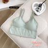 Nuevo Verano Chica Caliente Rayado Espalda Hermosa Tirantes Dobles Ropa Interior Top Tubo Sin Aro de Acero Recogido Camisola Ropa Exterior para Mujer Chaleco a la Moda