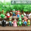 Super Mario Transfronterizo Mario Adornos Yoshi Luigi Pastel de Cumpleaños Juguete para Hornear Figura