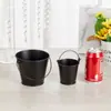 Cubo Mini de Metal de Colores Caramelo, Maceta para Manualidades, Cubo de Metal Colgable, Cubo para Velas de Color Dopamina