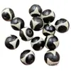 Contas Dzi Dente de Tigre Preto e Branco, Contas Soltas de Jade, Pulseira de Ágata Fosca, Colar, Contas Acessórios de Joalheria