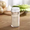 Botella Redonda de Vidrio Transparente de 120 ml para Cocina Casera con Tapa de Bambú Almacenamiento de Sal Pimienta Polvo Juego de Botellas Vacías Venta al por Mayor