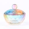 Nueva taza de cristal Aurora colorida para decoración de uñas con tapa de vidrio ajustable, bolígrafo de lavado de color, taza de cristal de color con forma de cruz
