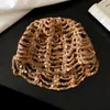 Gorro tejido hueco de lentejuelas retro, gorro de punto transpirable de verano de nicho a la moda para mujer, sombrero para clima frío que adelgaza el rostro