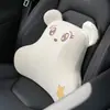 Almohada Cervical para Reposacabezas de Coche, Cojín de Asiento de Coche de Espuma Viscoelástica Lindo de Seda de Hielo, Almohada Lumbar, Cojín Universal para Coche para Todas las Estaciones