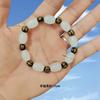 Directamente del Fabricante, Pulsera de Cuentas de Pixiu Budista de Oro Imitación a Bajo Precio al por Mayor con Mantra de Seis Palabras, Pulsera de Pixiu Dorada, Oferta Especial de Transmisión en Vivo