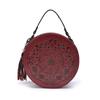 Bolso Cruzado de Hombro Único para Mujer de Cuero Genuino de Gama Alta Europeo y Americano Bolso de Mano Cilíndrico Bolso para Mujer 2025 Otoño Nuevo Modelo Venta al por Mayor