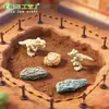 Fósil de Dinosaurio Tyrannosaurus Rex Miniatura en un Terrario: Decoración Creativa DIY, Adorno Colgante y Figura Pequeña de Escritorio