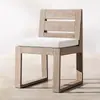 Mesa y Silla de Exterior Nórdicas para Ocio en Patio Combinación Teca Villa Jardín Madera Maciza Madera Anticorrosiva Mesa de Exterior Impermeable Protector Solar