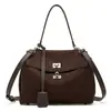 Bolso Tote de Piel Ante de Gama Alta, Estilo Relajado, Gran Capacidad, Bolso Kelly de Piel Mate, Bolso Cruzado al Hombro para Mujer