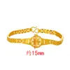 Cadena de reloj con girasoles de oro y arena vietnamita, bañada en latón, joyería de oro de 24 quilates, joyería de larga duración para mujer.