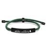 Pulsera al por mayor de moda transfronteriza europea y americana, pulsera de cuerda trenzada de acero inoxidable negra y roja, pulsera con letras de regalo de Navidad