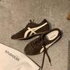 Zapatillas de Entrenamiento Alemanas Meilade de Bloques de Color Retro para Mujer 2025 Nueva Moda Versátiles con Punta Redonda con Cordones Deportivas Casuales