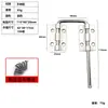 Pestillo de aleación de zinc para puerta, cerradura de puerta de baño universal multiángulo, apta para ambos lados (izquierdo y derecho), cerradura de puerta de seguridad antirrobo de montaje superficial