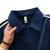 Polo con raya lateral, manga corta, nuevo estilo de verano para hombre, color block, camiseta de manga media, corte holgado estilo americano, top para pareja