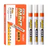 Bolígrafo de Pintura Industrial Baoke Mp680 Impermeable y que no se Desvanece Marcador de Pintura para Coche Bolígrafo de Firma Blanco Dorado