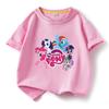 Camiseta Infantil de Manga Curta Roupa de Verão 2025 Nova Meninas Tops Algodão Puro Verão Meninas Manga Curta Fina t Exportação Atacado