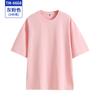 Camiseta suelta colorida de algodón puro, ropa de trabajo personalizada para niñas, diseño con hombros caídos, impresión DIY, sin cuello, manga corta, tiro callejero