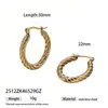Taina Pendientes de Aro de Acero Inoxidable de Moda Europeos y Americanos Tiras de Acero de Titanio Pendientes de Moda con Diseño Lineal Accesorios de Joyería Transfronterizos