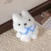 Novo pingente de pelúcia de coelhinho fofo para bolsas de meninas, decoração de chaveiro, acessório de boneca versátil, atacado
