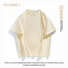 Playera de Manga Corta Ginger para Mujer Verano 2025 Nuevo Estilo Coreano Suelta y Versátil Color Puro Cuello Redondo Algodón Puro Top de Media Manga