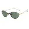 Gafas de Sol para Hombre 30883-1 Negras Estilo Celebridad de Internet Dinero Viejo, Titanio Puro de Gama Alta, Compatibles con Graduación