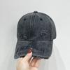 Gorra de Béisbol Lavada con Agujeros Nuevos Estilo Coreano Casual Versátil que Resalta la Cara Pequeña Sombrilla de Otoño Gorra de Pico de Pato para Hombres