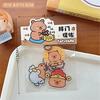 Broche Pingente Original de Capivara Fofa terno Bolsa Coração de Menina Acessórios de Decoração de Roupas Chaveiro Cartoon Pendurado