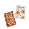 Caja de Empaque para Pasteles de Yema de Huevo, Lata Rectangular de Metal, Juego de 6 Piezas, Nuevo Modelo 2026, Regalo Perfecto para Regalar, Pegatinas de Cinturón de Caricaturas