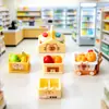 Lindo set de modelo miniatura de tienda de conveniencia estilo japonés, mini muebles de animales pequeños, juguete de comida para casa de muñecas, decoración DIY