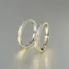 Anillos de Pareja Estilo Sureño de Plata Pura S999, un Par de Anillos Abiertos de Lujo Ligero, Anillos de Nicho de Gama Alta para Mujeres, Regalo de Cumpleaños