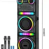 Nuevo altavoz de escenario portátil doble de 10 pulgadas con luces RGB, sistema de audio móvil de alta potencia SP-260425-2