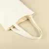 Bolsa de Lona Personalizada DIY Off-White Bolsa Promocional Publicitária Sacola Tote de Algodão Sacola de Compras Lisa Bolsa de Ombro Única de Lona Personalizada