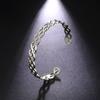 Pulsera de Pareja de Moda Nueva Pulsera Coreana Abierta Hueca Onda Diamante Entrada Lujo Acero Inoxidable 304