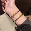 Pulseira Trançada de Moedas Pônei Popular do Livro Vermelho Pequeno, Pulseira do Ano do Cavalo do Zodíaco, Pulseira Versátil, Peça Única Dropshipping