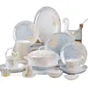 Jingdezhen porcelana ósea vajilla lujo ligero cerámica vajilla traje regalo inauguración casa vajilla caja de regalo traje venta al por mayor