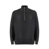 Sudadera de punto Csmy Bestia Rugiente Otoño e Invierno Color Sólido Holgada Cálida Cuello Alto Media Cremallera