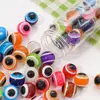 Ojo de Diablo de Resina Redondo Plano Rayas Arcoíris Cuentas Sueltas para Pulsera Hecha a Mano DIY Collar Accesorios de Joyería Materiales