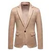 Novedad Otoño/Invierno Traje Estampado de Ante para Hombre Amazon Solapa Retro Traje de una Pieza Estilo Británico Chaqueta Ropa para Hombre