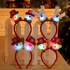 Diadema Brillante de Navidad, Aro para la Cabeza, Diadema para Fiesta Navideña, Cornamentas de Reno para Fiesta Navideña Empaquetadas Individualmente