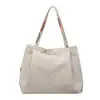 Bolso Casual de Gran Capacidad para Mujer Moda Otoño e Invierno Bolso de Hombro Simple Versátil Bolso Tote de Lona Bolso para Axila de Estudiante Universitario